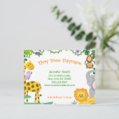 Cute Jungle Animals Child Daycare Business Postkarte (Stehend Vorderseite)