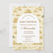 Cute Jungle Safari Baby Shower Einladung (Vorderseite)