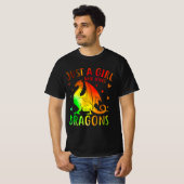 Cute Just A Girl Who Loves Dragons T-Shirt (Vorne ganz)