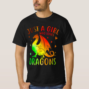 Cute Just A Girl Who Loves Dragons T-Shirt