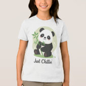 Cute "Just Chillin'" Panda Bear Tri-Blend Shirt (Vorderseite)