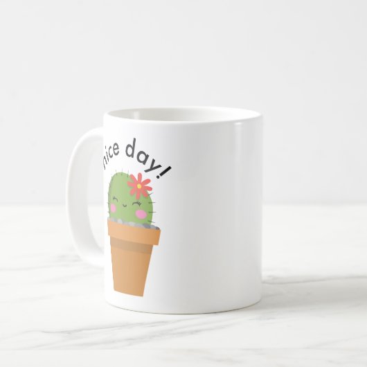 cute Kaktus mug, Nice, day mug Kaffeetasse (Vorderseite Links)