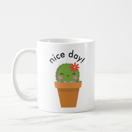 cute Kaktus mug, Nice, day mug Kaffeetasse (Links)