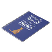 Cute Kangaroo Gifts Funny Humor Animal Humorous Notizblock (Linke Seite)