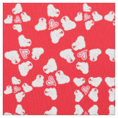 Cute Kaninchen Valentine-Tagesgewebe Stoff (Nahaufnahme)