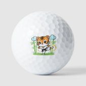 Cute Karate Tiger Kids Design Golfball (Vorderseite)