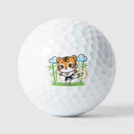 Cute Karate Tiger Kids Design Golfball