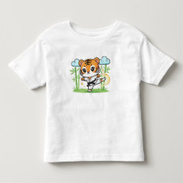 Cute Karate Tiger Kids Design Kleinkind T-shirt