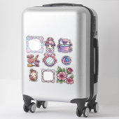 Cute Kawaii Aesthetic Sticker Bundle – Frames, Bea (Koffer)