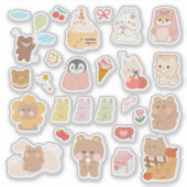 Cute Kawaii Animal Sticker (Vorderseite)