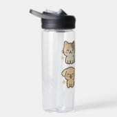 Cute Kawaii Animal Sticker Set | Cat, Dog, Sloth Trinkflasche (Rechts)