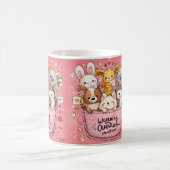 Cute Kawaii Animal Watercolor Illustration Kaffeetasse (Mittel)