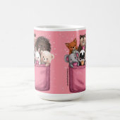 Cute Kawaii Animal Watercolor Illustration Kaffeetasse (Mittel)