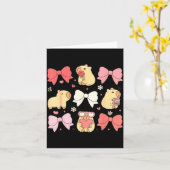 Cute Kawaii Animals And Nk Coquette Bows Aesthetic Karte (Gelbe Blume)