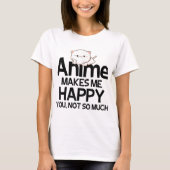 Cute Kawaii Anime Cat Joke Design T-Shirt (Vorderseite)