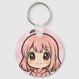 Cute Kawaii Anime Girl Face Keychain Schlüsselanhänger