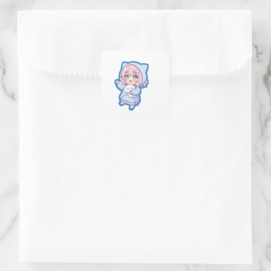 Cute Kawaii Anime Girl Sticker (Tasche)