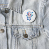 Cute Kawaii Anime Girl Sticker Button (Beispiel)