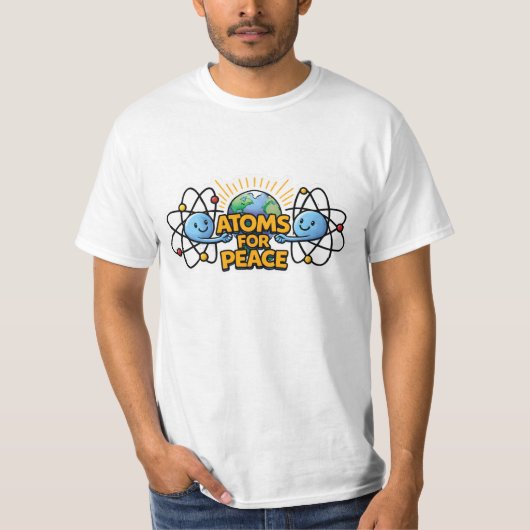 Cute Kawaii Atoms For Peace- Science Teach T-Shirt (Vorderseite)