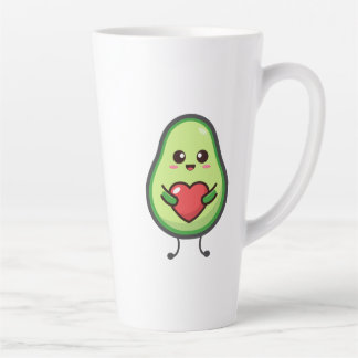 Cute Kawaii Avocado Heart Love - Adorable Healthy  Milchtasse