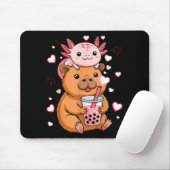 Cute Kawaii Axolotl Capybara Bubble Tea Boys Girls Mousepad (Mit Mouse)