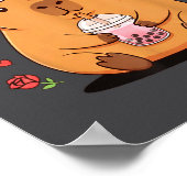 Cute Kawaii Axolotl Capybara Bubble Tea Boys Girls Poster (Ecke)