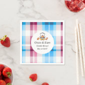 Cute Kawaii Baby-Q Gender Reveal Party Serviette (Beispiel)