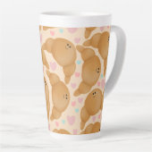 Cute Kawaii Bakery Happy Croissant Pastel Milchtasse (Rechte Ecke)