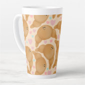 Cute Kawaii Bakery Happy Croissant Pastel Milchtasse (Linke Ecke)