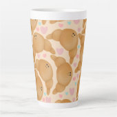 Cute Kawaii Bakery Happy Croissant Pastel Milchtasse (Vorderseite)