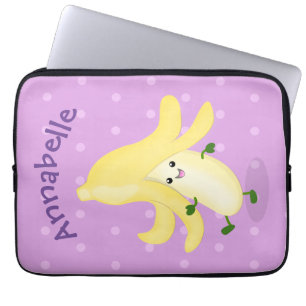 Cute kawaii banana cartoon laptopschutzhülle