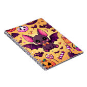 Cute kawaii bat candy halloween notizblock (Rechte Seite)