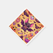 Cute kawaii bat candy halloween serviette (Ecke)