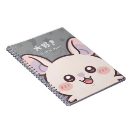 Cute Kawaii Bat Notebook - "Daisuki" (I Love You)  Notizblock