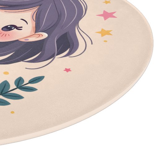 Cute Kawaii "Be Kind" Illustration Schneidebrett (Ecke)