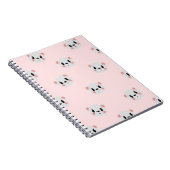 Cute Kawaii Bear Face Pattern on Pastel Pink Notizblock (Rechte Seite)