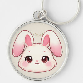 Cute Kawaii Bunny Face Keychain Schlüsselanhänger