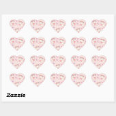 Cute Kawaii Bunny Flower Crown Pattern Herz-Aufkleber (Blatt)