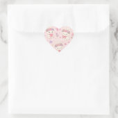 Cute Kawaii Bunny Flower Crown Pattern Herz-Aufkleber (Tasche)