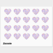 Cute Kawaii Bunny Heart Moon Pattern Herz-Aufkleber (Blatt)