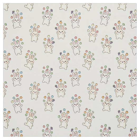 Cute Kawaii Bunny Stoff (Muster)