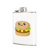 Cute Kawaii Burger. Flachmann (Links)