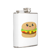 Cute Kawaii Burger. Flachmann (Rechts)