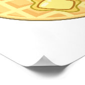 Cute Kawaii Butter Waffle Poster (Ecke)