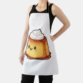 Cute Kawaii Caramel Pudding Dessert Character Schürze (InSitu)