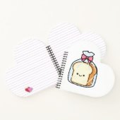 Cute Kawaii Cartoon Illustration of Sliced Bread  Notizblock (Innenseite)