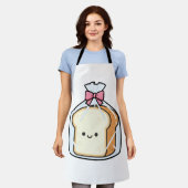 Cute Kawaii Cartoon Illustration of Sliced Bread  Schürze (Getragen)