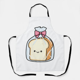 Cute Kawaii Cartoon Illustration of Sliced Bread  Schürze