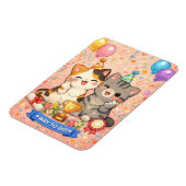 Cute Kawaii Cat Congratulations Card Party Kitten Magnet (Linke Seite)