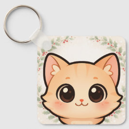 Cute Kawaii Cat Face Keychain Schlüsselanhänger
